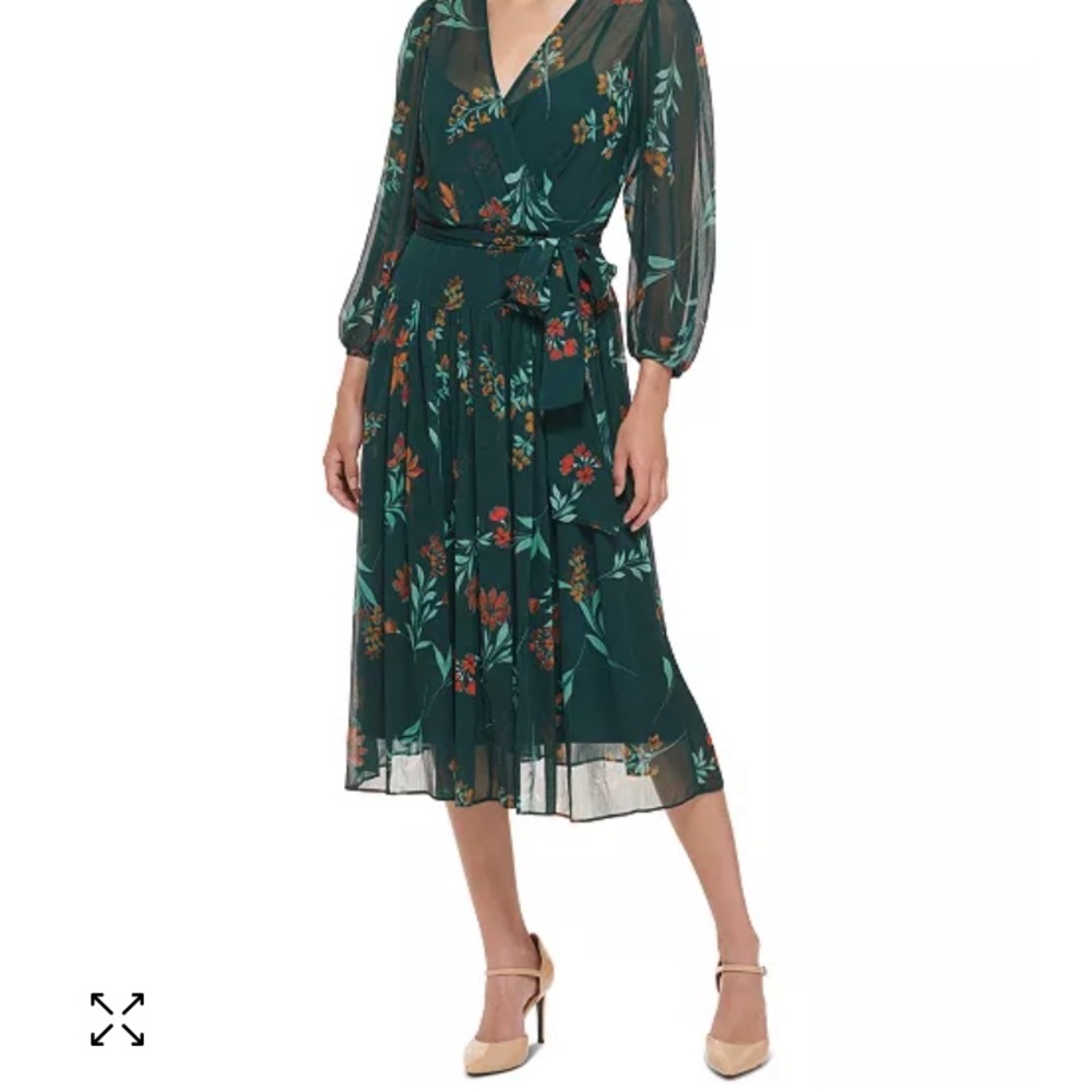Floral green dress
